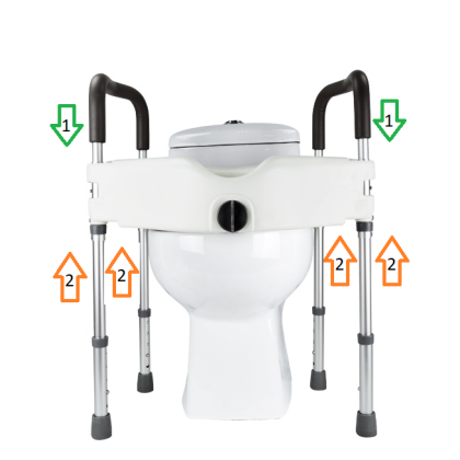 INALTATOR WC CU PICIOARE SI SUPORT BRATE 12 CM CMI-7060B-L
