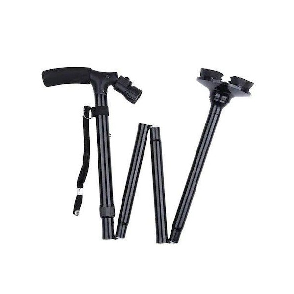 BASTON PLIABIL CU LANTERNA SI PUFAR 4 PICIORUSE CMG-9274L