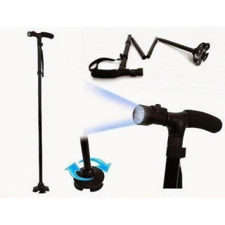 BASTON PLIABIL CU LANTERNA SI PUFAR 4 PICIORUSE CMG-9274L 2