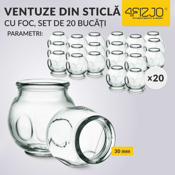 SET VENTUZE STICLA X 20 BUC 30 MM